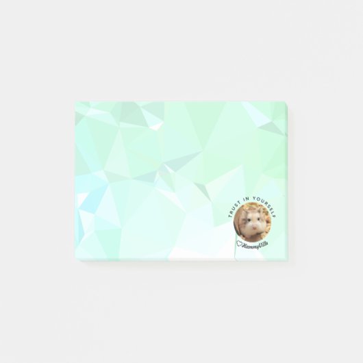 HammyVille - Niedlicher Hamster mit Motivierend Zi Post-it Klebezettel (Vorderseite)