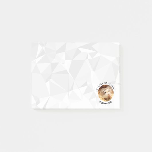 HammyVille - Niedlicher Hamster mit Motivierend Zi Post-it Klebezettel (Vorderseite)