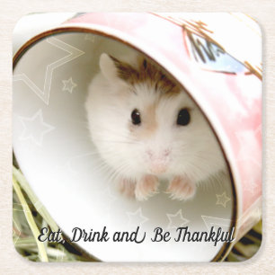 Hammyville - Niedlicher Hamster Rechteckiger Pappuntersetzer