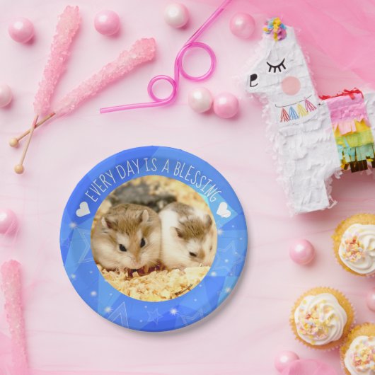 Hammyville - Niedlicher Robo Hamster Blessing Pappteller (Party)