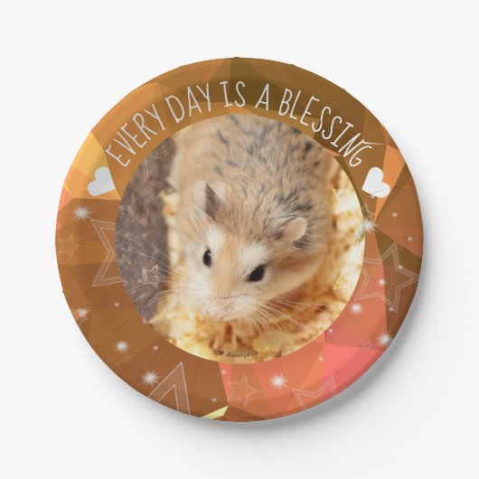 Hammyville - Niedlicher Robo Hamster Blessing Pappteller (Vorderseite)