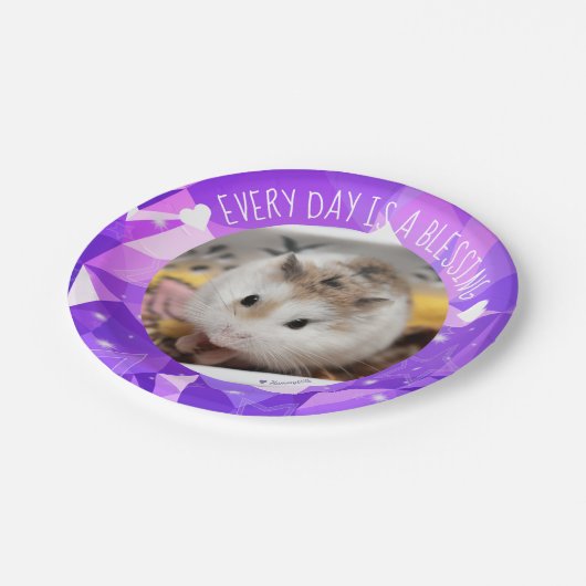 Hammyville - Niedlicher Robo Hamster Blessing Pappteller (Schrägansicht)