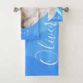 HammyVille - Niedlicher Robo Hamster - Kundenname Badhandtuch Set (Insitu)