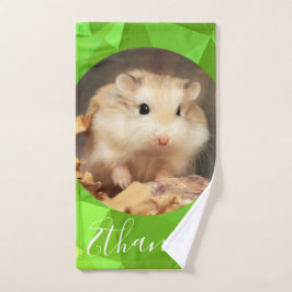 HammyVille - Niedlicher Robo Hamster - Kundenname Badhandtuch Set