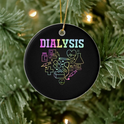 Hämodialyse Tech Nephrologie Dialysetechniker Keramik Ornament (Baum)
