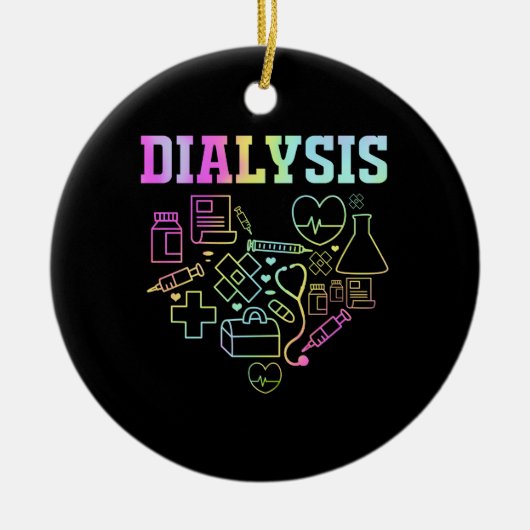 Hämodialyse Tech Nephrologie Dialysetechniker Keramik Ornament (Vorne)