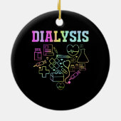 Hämodialyse Tech Nephrologie Dialysetechniker Keramik Ornament (Hinten)