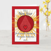 Hämophilie Gesundheitshelfer - neue Jahre Karte (Gelbe Blume)