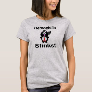 Hämophilie stinkt Skunk-Bewusstseins-Design T-Shirt
