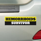 Hämorrhoiden Survivor Autoaufkleber (Auf Auto)