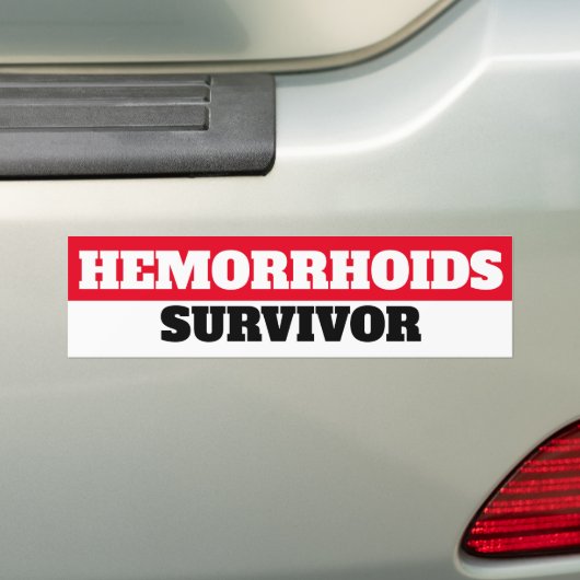 Hämorrhoiden Survivor Autoaufkleber (Auf Auto)
