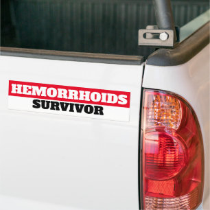 Hämorrhoiden Survivor Autoaufkleber