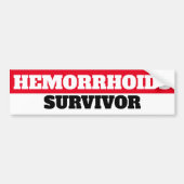 Hämorrhoiden Survivor Autoaufkleber (Vorne)