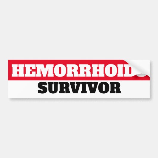 Hämorrhoiden Survivor Autoaufkleber (Vorne)