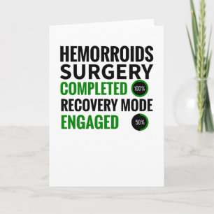Hämorrhoiden-Überlebender-Chirurgie-Erholungsgesch Karte