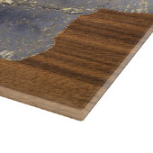 Hamotzie Shabbat Challah Black Gold Holzglas Schneidebrett (Ecke)