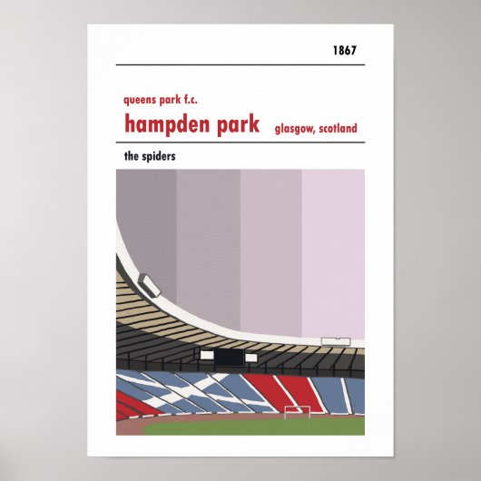Hampden Park, Glasgow. Stadionposter Poster (Vorne)
