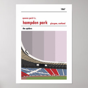 Hampden-Park, Glasgow. Stadionsplakat Poster
