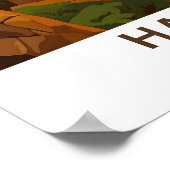 Hampi India Travel Print Poster (Ecke)