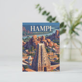 Hampi Indien Postkarte (Stehend Vorderseite)