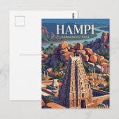 Hampi Indien Postkarte (Vorne/Hinten)