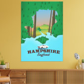 Hampshire England Vintage Reiseplakat. Leinwanddruck (Insitu (Wohnzimmer))
