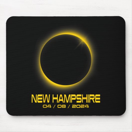 Hampshire Nh Total Solar Eclipse 2024 Mousepad (Vorne)