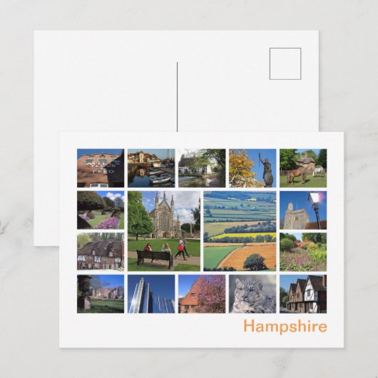 Hampshire Postkarte (Vorne/Hinten)