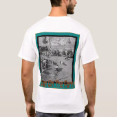 Hampshire-Schwein-Bauernhof T-Shirt (Rückseite)