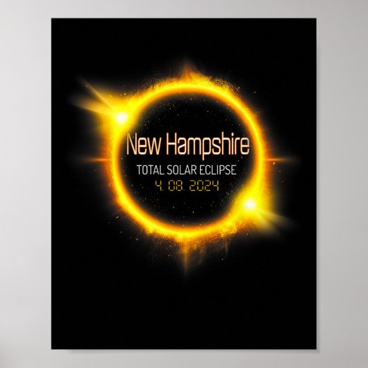 Hampshire Total Solar Eclipse America April 04.08. Poster (Vorne)