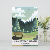 Hampstead Heath London Reiseplakat. (Stehend Vorderseite)