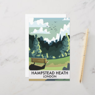 Hampstead Heath London Reiseplakat.