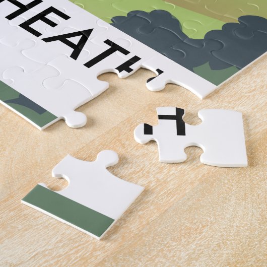 Hampstead Heath London Reiseplakat. Puzzle (Seite)