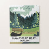 Hampstead Heath London Reiseplakat. Puzzle (Vertikal)