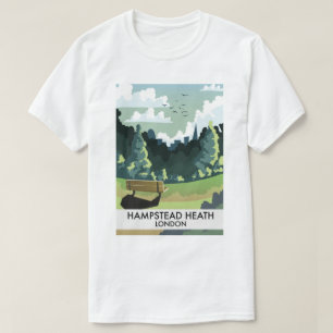 Hampstead Heath London Reiseplakat. T-Shirt