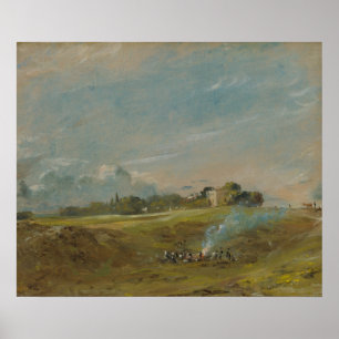 Hampstead Heath mit einem Feuer - Constable Poster