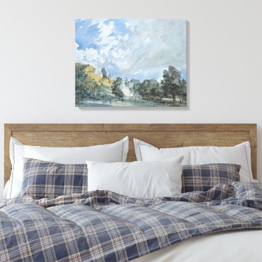 Hampstead Heath (von John Constable) Leinwanddruck (Insitu (Schlafzimmer))