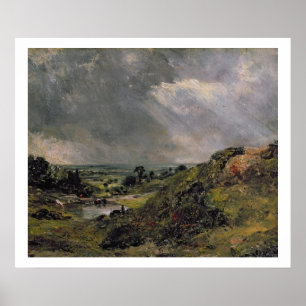 Hampstead Heide, Niederlassungs-Hügel-Teich, 1828 Poster
