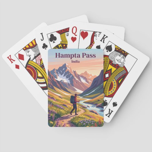 Hampta Pass Indien Spielkarten (Rückseite)