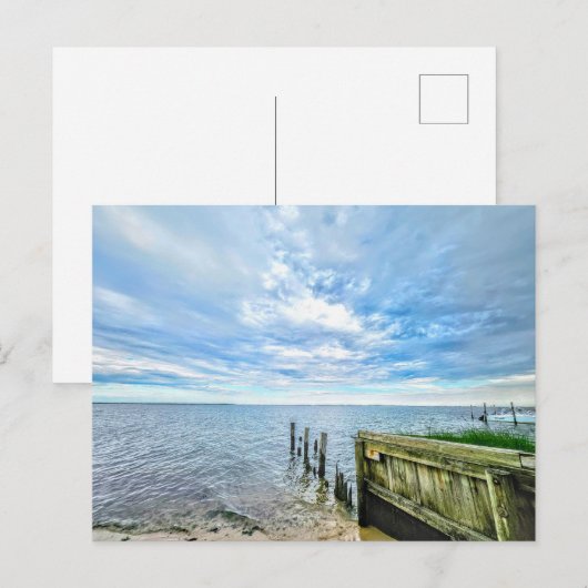 Hampton Bays Long Island Clouds Sand Ocean Postkarte (Vorne/Hinten)