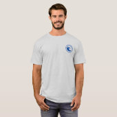 Hampton Beach Blue Ocean Wave Circle Design T-Shirt (Vorne ganz)