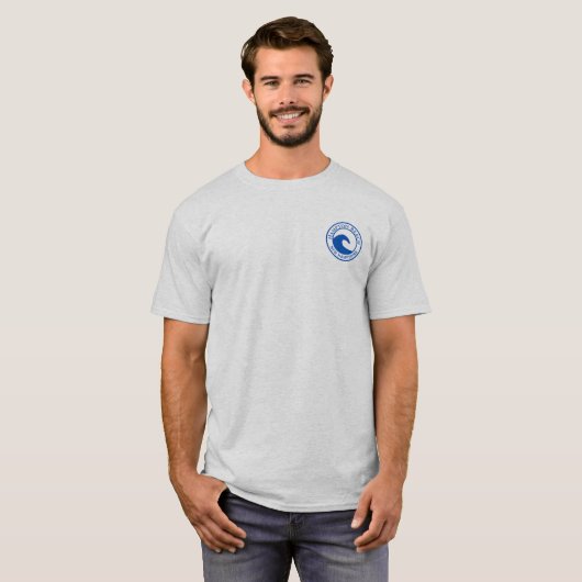Hampton Beach Blue Ocean Wave Circle Design T-Shirt (Vorne ganz)