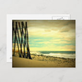 Hampton Beach Fence Postkarte (Vorne/Hinten)