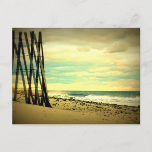 Hampton Beach Fence Postkarte (Vorderseite)