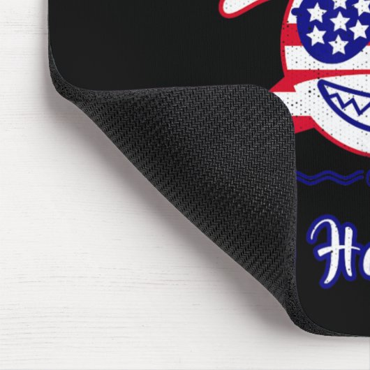 Hampton Beach New Hampshire Patriotic Usa Flag Whi Mousepad (Ecke)