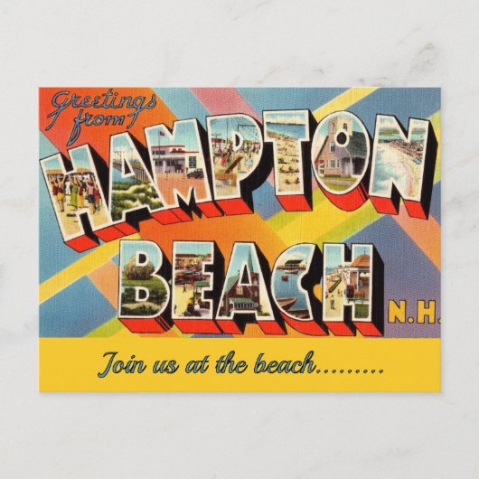 Hampton Beach NH Anlass Postkarte (Vorderseite)