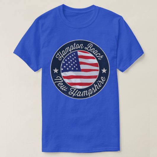 Hampton Beach - Patriotic New Hampshire Souvenir T T-Shirt (Design vorne)