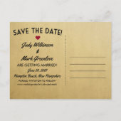 Hampton Beach Save the Date Vintag Nautical Ankündigungspostkarte (Rückseite)