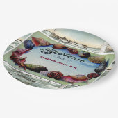 Hampton Beach Vintage Postkarten Teller 23 cm (Schrägansicht)