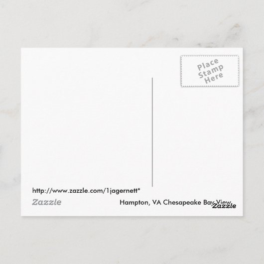 Hampton, Chesapeake bay view Postkarte (Rückseite)